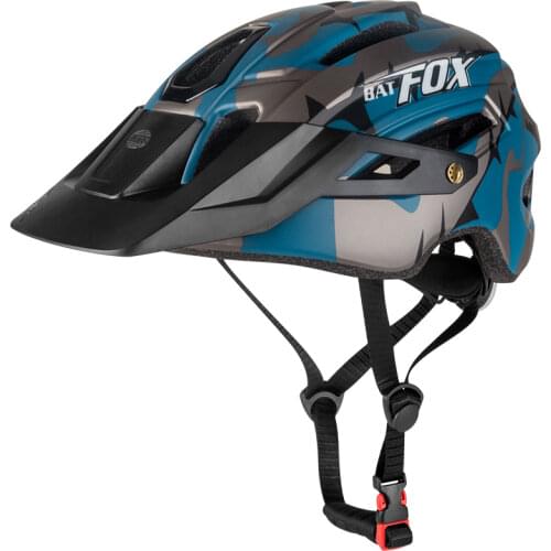 MTB BAT FOX Ultralight MTB Cross-Country Bike Helmet Multifunction Base Bracket Rechargeable Taillights And Headlights