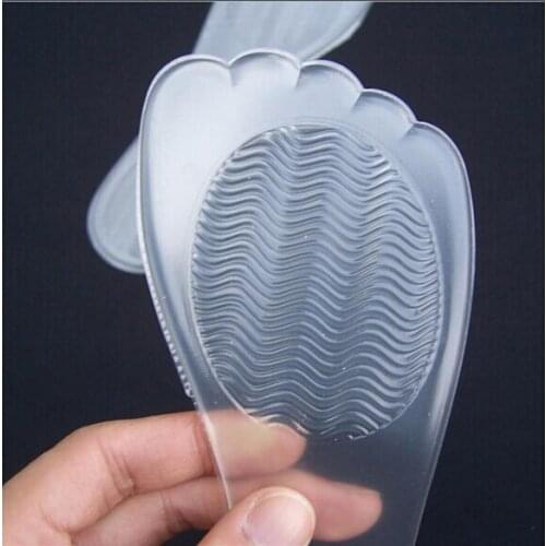 High Heel Silicone Gel Cushion Insole Shoe Anti Slip Foot Feet Pad Transparent 1Pair