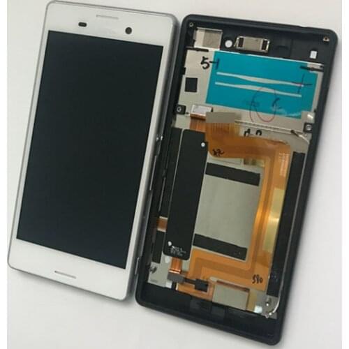 5.0'' LCD For SONY Xperia M4 Aqua LCD Display E2303 E2306 E2353 E2312 Touch Screen Digitizer With frame plug for single 1 sim