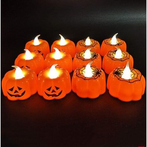 1pc Halloween Pumpkin Candle Light LED Lights Halloween Party Supplies Lantern Lamp Ornaments Props Halloween Home Decorations