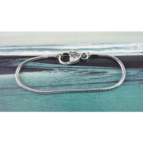 30PCS Floral Heart Lobster Clasp charm bracelet 16cm to 23cm #20130