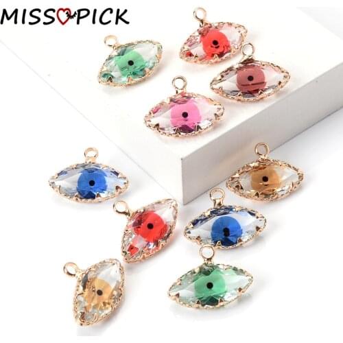 19*14mm 5pcs Gold Claws Colorful Eye Crystal Charms Beads for Jewelry Making Handmade DIY Bracelet Necklace Earring Accessories