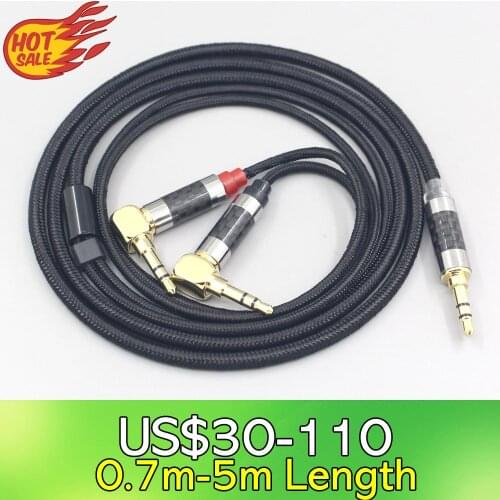 6.5mm XLR Super Soft Headphone Nylon OFC Cable For Verum 1 One Headphone Headset L Shape 3.5mm Pin Earphone headset LN007535