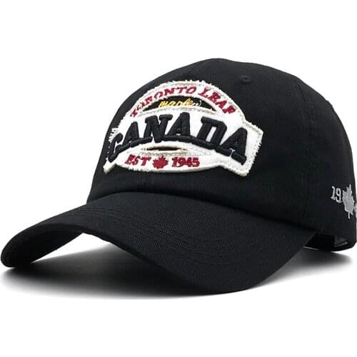100% Cotton Baseball Cap Men Snapback Caps Casquette Hat For Men Women Hip Hop Bone Canada Letters Embroidered Cap Patch Dad Hat