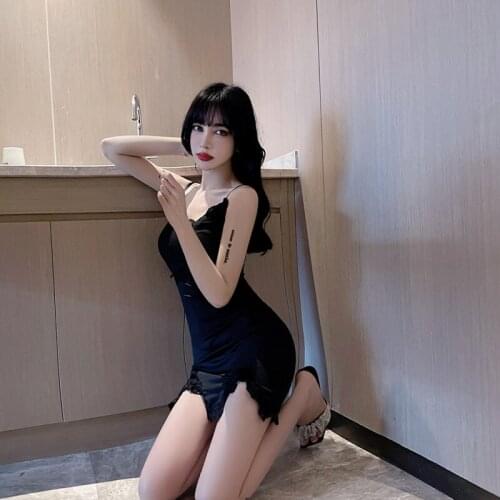 C3045 2021 Summer new women fashion temperament sexy lace splices Backless wrap buttock shoulder strap dress cheap wholesale