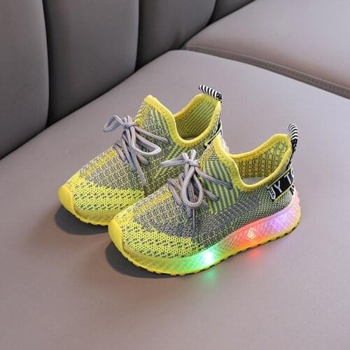 Childrens 2021 Sneakers Little Kid LED Sneakers Soft bottom Children Luminous Shoes Boys baby shoes Womens sports shoes