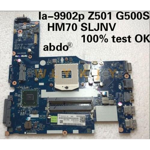For Lenovo G500S Z501 VILG1/G2 LA-9902P Laptop motherboard PGA989 SLJNV HM70 Cpu support 100% Test OK