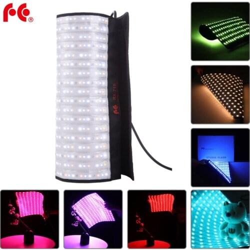 Falconeyes Roll-Flex Series RX-718 100W RGB 2700-9999K Portable LED Photo Light with DMX 648pcs Flexible Photography Safety Case