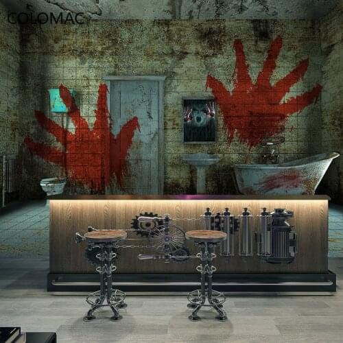 Colomac Custom 3D Horror Reasoning Game Theme Room Anime Wallpaper Escape Room Background Gaming Room Mural Dropship
