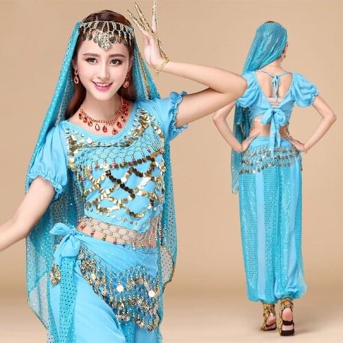 Belly Dancing Adult Coin Belly Dance Costumes Tribal Gypsy Bollywood Costume Performance Indian Bellydance Dress Belly Dance Set