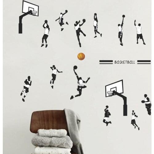 Creative Basketball Sports Dunk wall sticker Bedroom living room decoration mural home decor stickers poster decals wallpaper