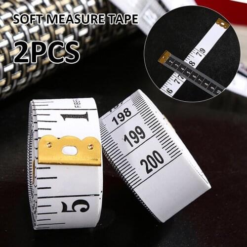2pcs 79 Inches/200cm Soft Measure Tape Suitable for Sewing Tailor Cloth Measurement Tool High Quality Body Measuring Ruler