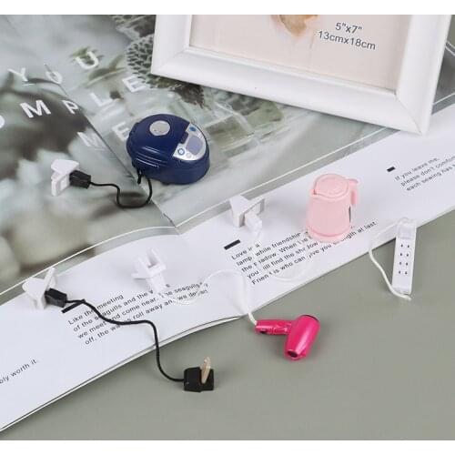 DIY Miniature Dollhouse Bathroom Furniture Accessories Set Bath Hair Dryer Socket Rice Cooker Cell Phone Kettle Home Accessories