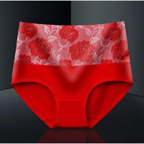 High Rise 5XL Underwear Women Panties Floral Briefs Plus Size Cotton Underpants Printed Seamless Calcinhas Girls Sexy Panty Lady