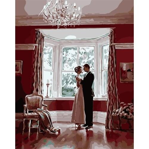 Nocturne True Girl With Beautiful Sea Diy Canvas Painting By Numbers Modern Acrylic Abstract Oil Paint By Numbers Picture Modern