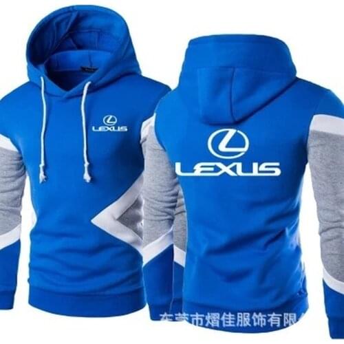2021 New Men Lexus Spring Autumn Fashion Pullover Sweatshirts Patchwork Casual Cotton Hoodies Clothing S-5XL Size 2020 New Men L