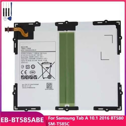 Original Tablet Battery EB-BT585ABE For Samsung Tab A 10.1 2016 BT580 SM-T585C Replacement Rechargeable Batteries 7800mAh