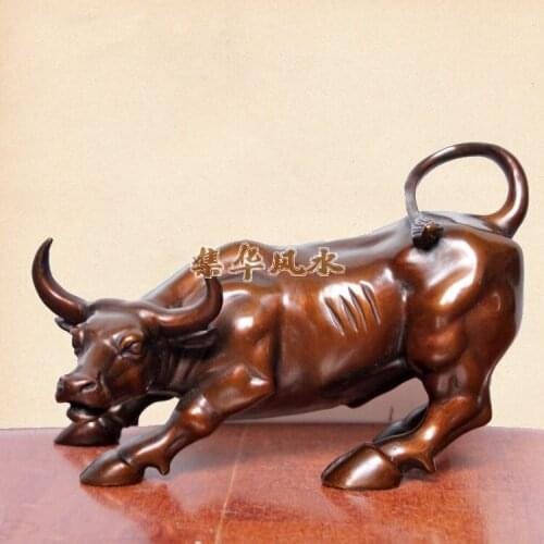 The opening of Wall Street boutique Vaughan copper coffee bull bull cow ornaments business gifts