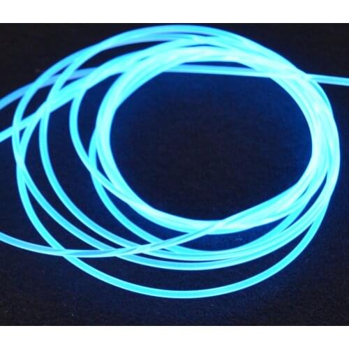 PMMA Side Glow Fiber Optic Lighting 2/3/4mm Diameter Solid Core Optic Cable for Led Lights
