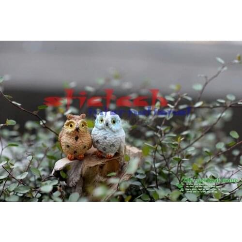 By dhl or ems 1000pcs Towls birds fairy garden miniatures mini gnomes moss terrariums resin crafts figurines garden decoration