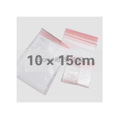 Clear Self Sealing 10*15CM Zip Lock Plastic Bags Food Sundries Packaging Bags, 100PCS/LOT