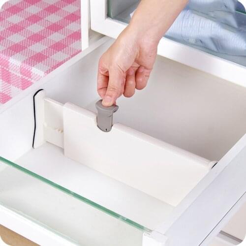 Retractable Drawers Divider Adjustable Kitchen Utensils Drawer Partition Board ABS Home Underwear Socks Storage Grid Clapboard
