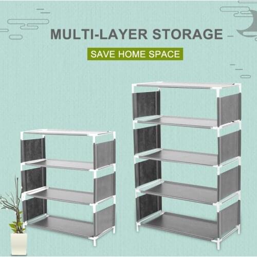 SOLEDI DIY Convenient Shoe Shelf Shoes Hanger Slipper Closet Storage Creative Shoe Cabinet Home Organization Household Supplies