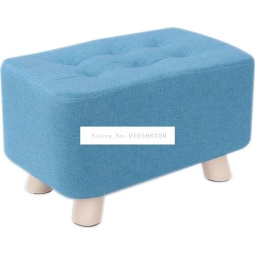 Fabric small stool home sofa stool lazy bench solid wood shoe stool low stool living room stool bench 40*25*25cm
