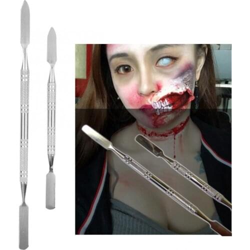 Face Paint Stainless Steel Double-Ended Scar Wax Spatula Applicator Special Effects Face Body FX Makeup Tool For Halloween Party
