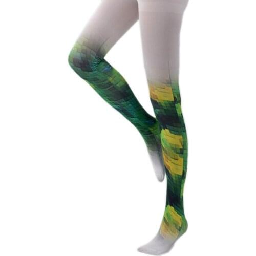 Unique Forest green pattern stockings Japanese cosply Lolita Tights High-quality Silk stockings shaping leggin 1order=1pc