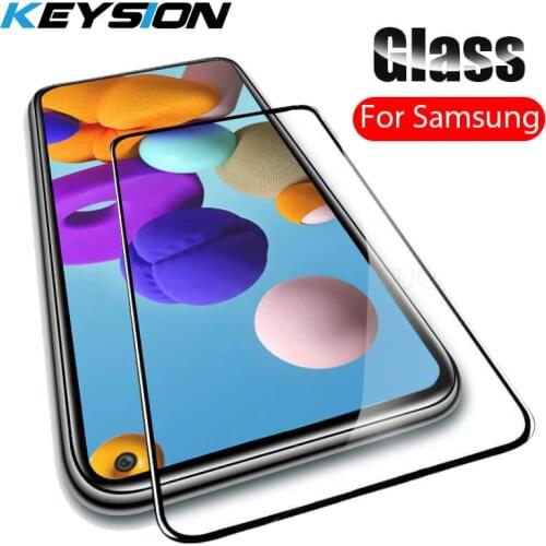 KEYSION 9D Tempered Glass for Samsung A21S A41 A31 A21 A11 A01 Full Cover Screen Protector Glass Film for Galaxy M31 M21 M30S
