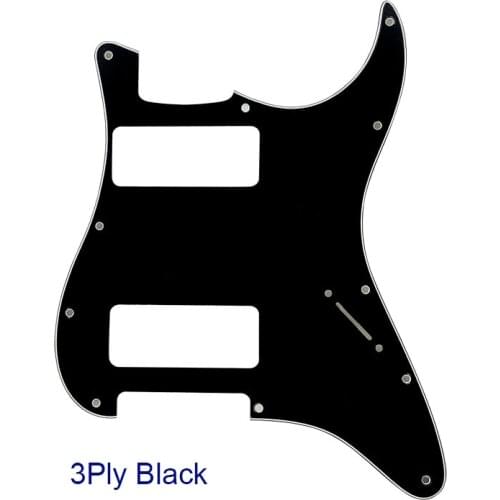 Pleroo Great Quality Guitar parts 2 P90 Stratocaster Guitar PICKGUARD No Control hole For US 11 Screw Holes Strat Humbuckers
