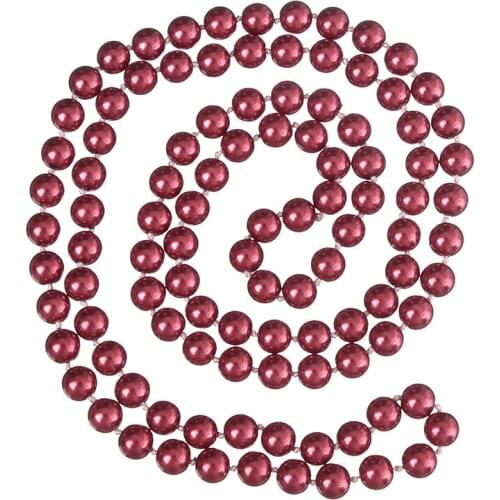 Pearl Necklaces For Women 8mm Simulated Pearl Chain Long Necklace Collier Femme Choker Wedding Bridal Jewelry Party Gifts Bijoux