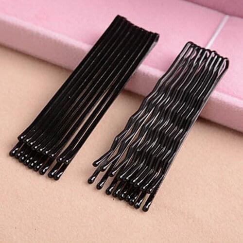 1 Set Black Wave and Flat Type Invisible Hairpins U Shaped Multi-Purpose Alloy Hair Holder Pins Hairstyle Tools
