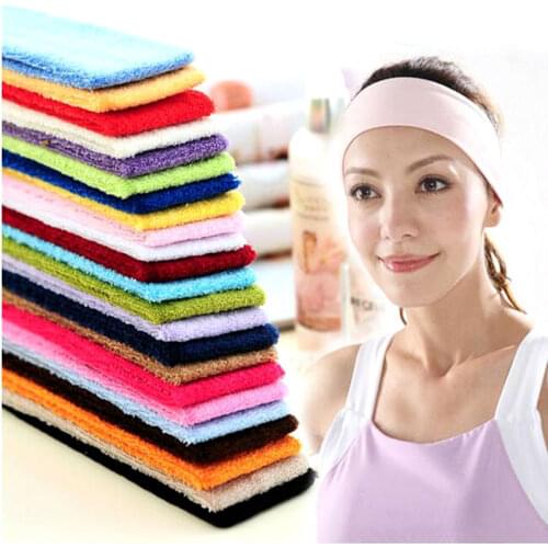 1Pc Women/Men Cotton Sweatband Headband Sport Yoga Gym Running Stretch Hair Head Band Cycling Wide Head Prevent Sweat Band