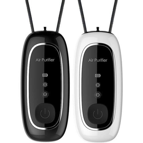 2 Pcs Hanging Neck Air Purifier Fashion Personal Wearable Purifier Mini Portable Negative Ion Generator