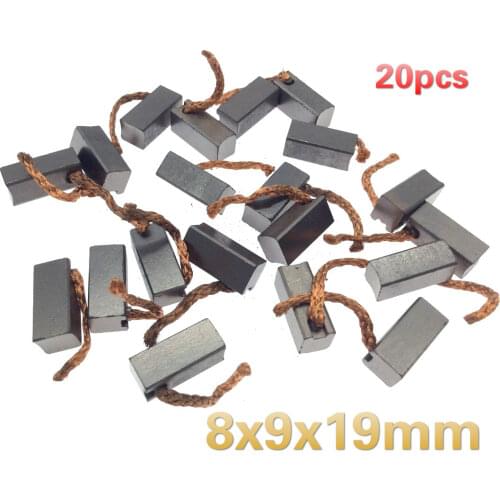 20pcs 8x9x19mm Carbon Brush For Vehicle Automobile Car Truck Heater Blower Fan Air-Blower Car Motor Carbon Brushes