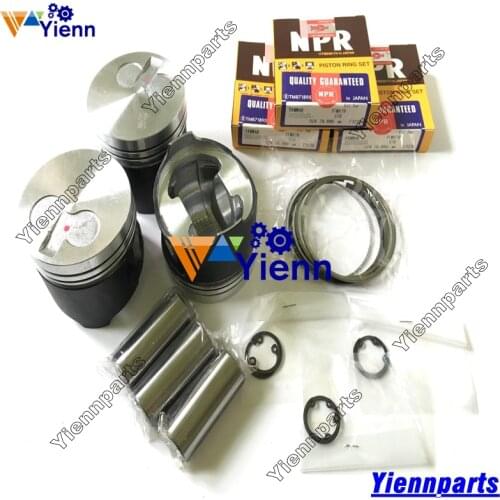 3TNV70 3TNV70-SAS 3TNV70-HGE Piston Kit With Ring Set For Yanmar Engine John Deer Gator XUV 850D VIO15-2A VIO15-3 119515-22080