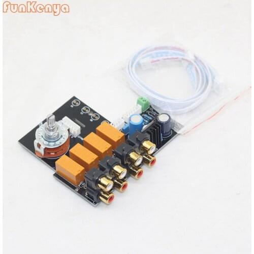4 Signal Audio Signal Selection Board Power Amplifier Chassis Audio Signal Relay Switching With RCA Seat