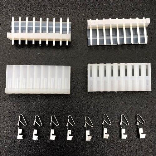 5Sets=55pcs CH3.96mm connector 9P 9pin CH3.96 straight needle + Terminal Kit + Housing Pin Header seat/plug/reed Spacing 3.96MM