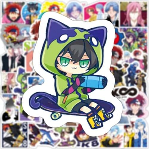 50PCS SK8 The Infinity Stickers Langa Hasegawa MIYA Reki Kyan Cherry Blossom Joe PVC Waterproof Cartoon Sticker DIY Decoration