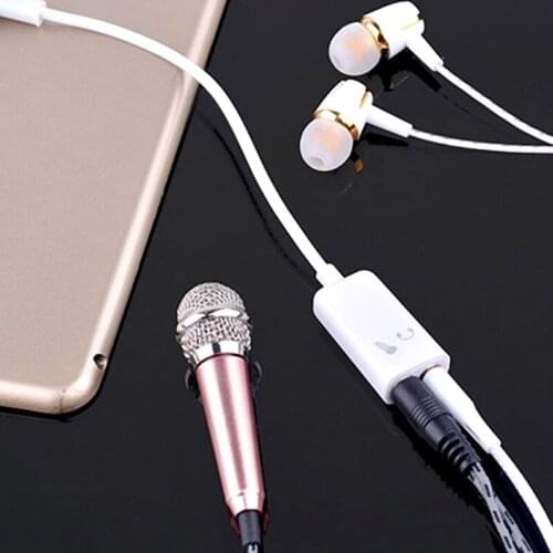 Audio headset mic splitter cable adapter For Audio Splitter Cable Adapter Jack for headset earphone phone Universal 3.5mm 2 in1