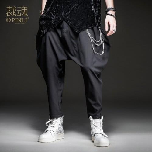 Free shipping Mens Male fashion black Original Design Casual unique 2020 New Autumn Harlan Cropped Pants BC201117012