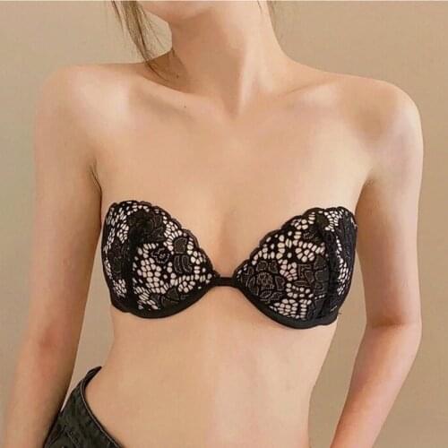 Invisible Bra Push Up Strapless Bra for Wedding Dress Magic Bra Lace Backless Bralette Lingerie Top Underwear Women Backless