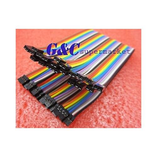 40pcs Dupont Wire Color Jumper Cable 2.0mm 2P Female to Female Pin Head 20cm