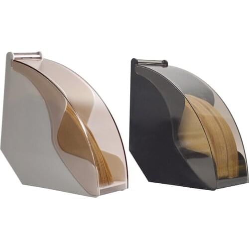 Coffee Filter Paper Holder Filter Paper Box Coffee Storage Rack Wooden Hand-Made Coffee Rack Dust Filter Paper Box Tools