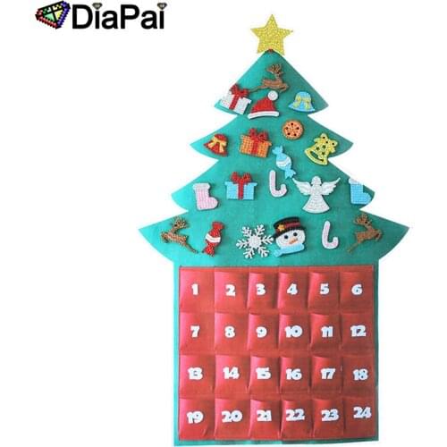 DiaPai 5D DIY Diamond Painting Christmas Tree New Year Gift Kid Toy Artificial Tree Wall Window Sticker Christmas Home Decor