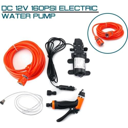 DC 12V 160PSI Electric Water Pump Sprayer Car Wash 12V High Pressure Diaphragm Self Priming Water Pump