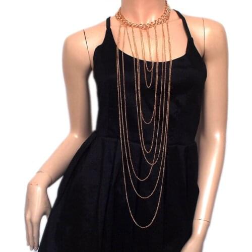 UKEN Bohemia Long Chain Necklaces Statement Jewelry Fashion Tassel Necklace For Women Sexy Body Jewelry