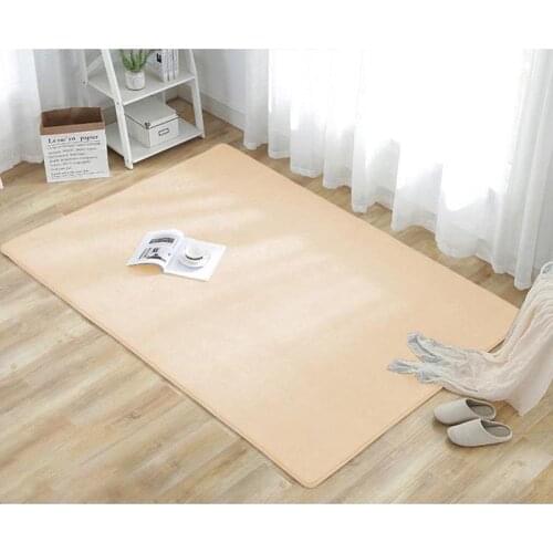 Coral Velvet Carpet Water Absorption Floor Rug Non-slip Solid Color Memory Foam Mat For Home Bedroom Living Room Kitchen Kids